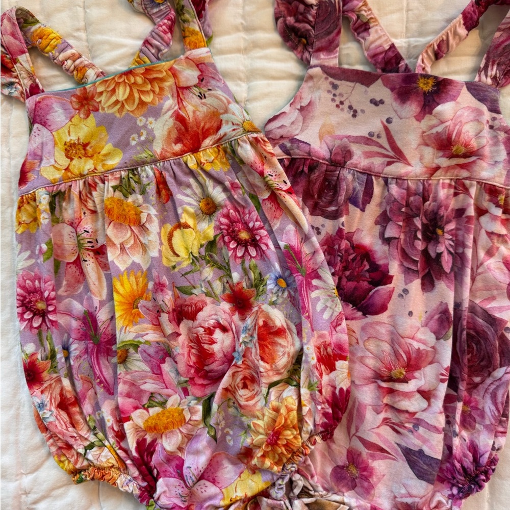 Posh Peanut - Flower Power Bubble Rompers (18-24 mos) - Picture 3 of 9